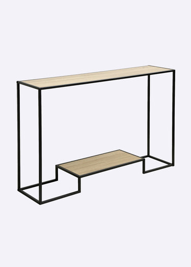 Console épurée métal et décor chêne Bois / Chêne