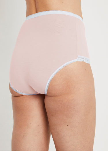 Culottes taille haute, détail dentelle Rose Petale Lot 2
