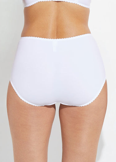 Culotte midi taille normale tulle et microfibre Blanc