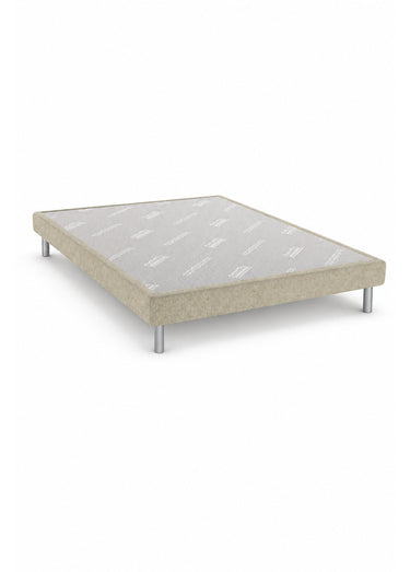 Ensemble Matelas latex + Sommier tapissier Beige/Blanc