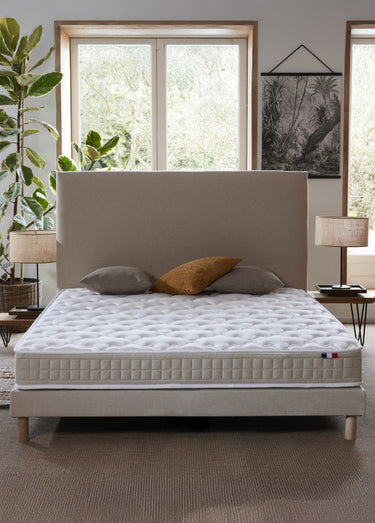 Matelas mousse latex 3 zones, haut. 17/18cm Blanc