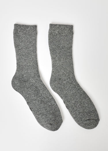 Paire de chaussettes chaudes avec laine Gris Fonce
