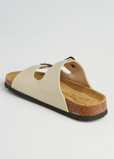 Mules 2 boucles et semelle anatomique Beige
