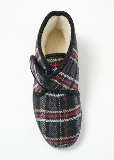 Chaussons montants grande largeur fourrés mixtes Gris