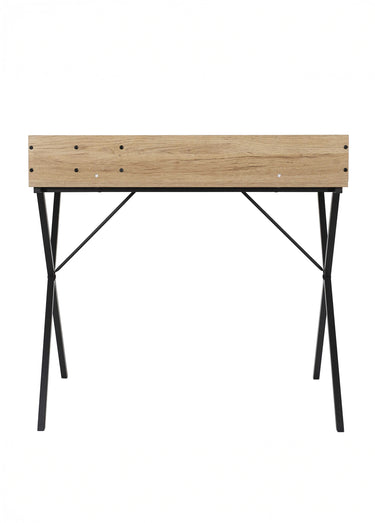 Bureau en métal et bois claustra Naturel