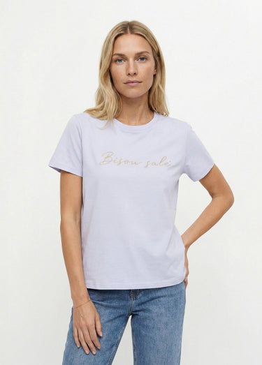 T-shirt manches courtes, Bisou salé Bleu