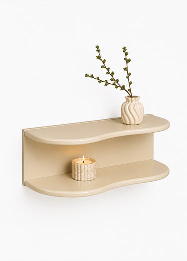 Etagère murale 2 tablettes BOTTA Beige