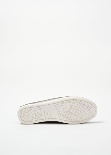 Mocassin bicolore en cuir esprit bateau Gris