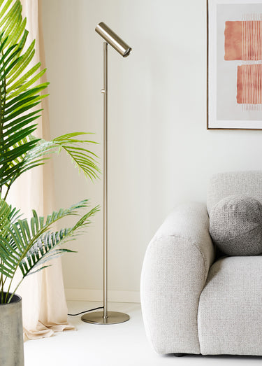 Lampadaire tendance métal argenté PARIS Argent
