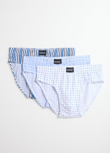 Slips motif fantaisie, assortis clair Imprime Blanc