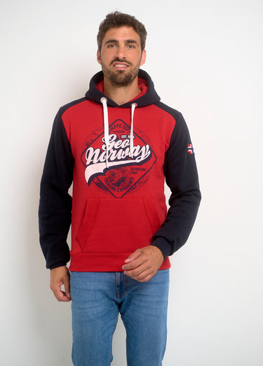 Sweat à capuche avec logo vintage Rouge