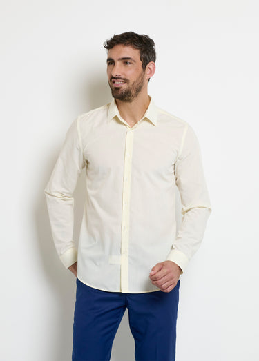 Chemise classique homme col standard Ivoire