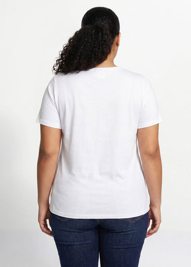 T-shirt long manches courtes Blanc