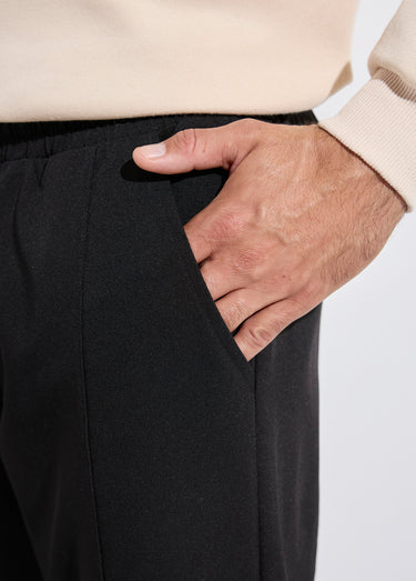 Pantalon sportswear en maille, élastiqué Noir