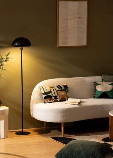 Lampadaire design en acier, Savio Noir