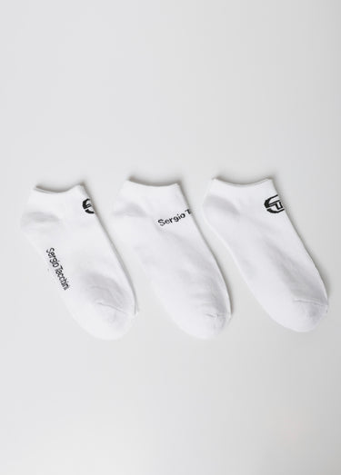 Lot de 3 Chaussettes basses avec logo Blanc