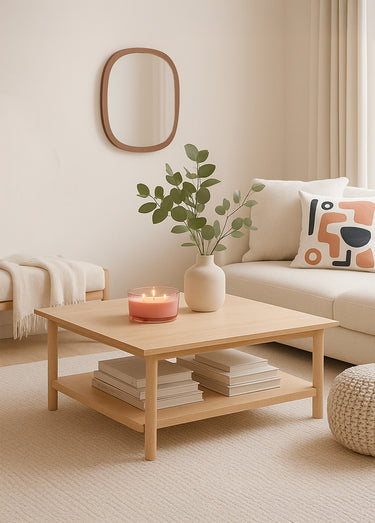 Miroir forme ovale, effet organique Naturel