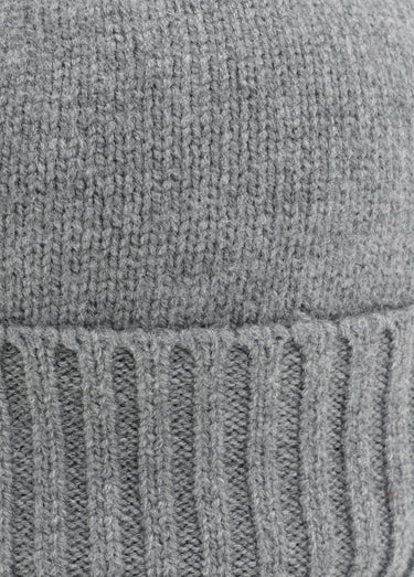 Bonnet cotelé, maille douce avec laine Gris