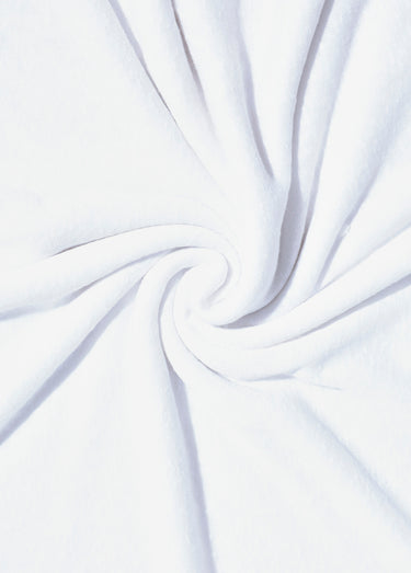 Coupon tissu jersey flammé, neige Blanc