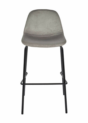 Chaises de bar assise velours, clair 1J Gris