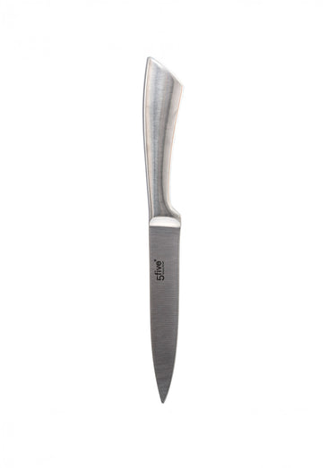 Bloc acier inox 5 couteaux + ciseaux Inox