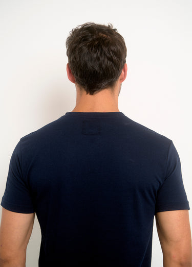 T-shirt tricolore logo poitrine Marine