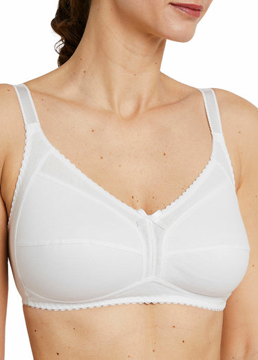 Soutien-gorge sans armatures coton stretch Blanc