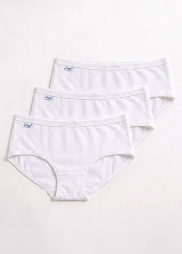 Lot de 3 culottes basic midi Blanc Lot3