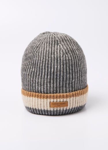 Bonnet chaud maille intérieur polaire Gris