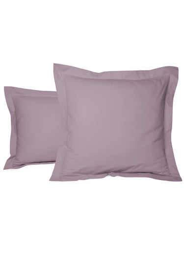 Taie d'oreiller unie percale de coton Vieux Rose