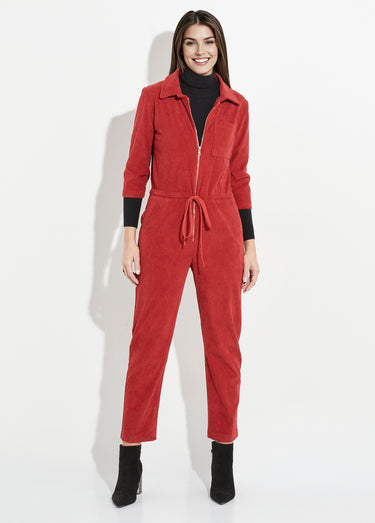 Combipantalon en velours à grosses cotes Brique