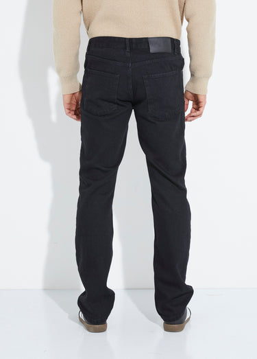 Jean denim 5 poches bas resserré, foncé 2N Noir