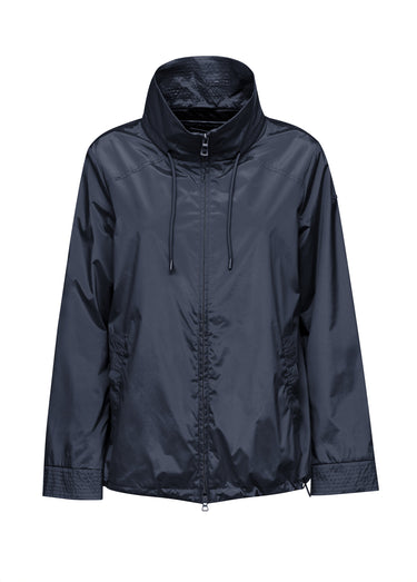 Veste déperlante, col montant resserrable Marine