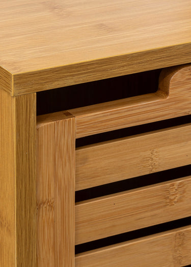 Meuble en bambou, 1 porte + étagère Bambou