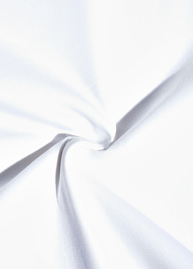 Coupon tissu coton, aspect natté Blanc