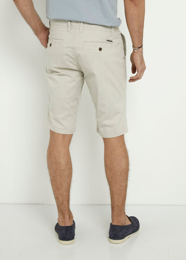 Bermuda en toile de coton extensible Sable