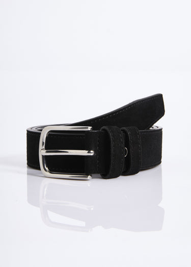 Ceinture en suédine avec boucle métal Noir