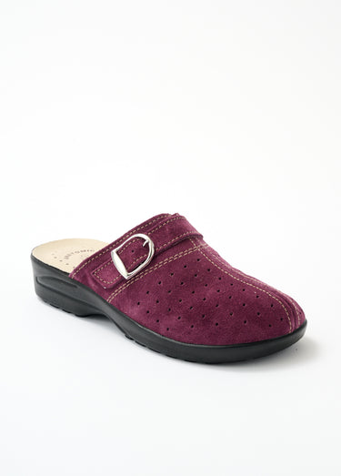 Chaussons mule sabot largeur confort Prune