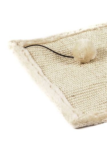 Tapis griffoir 2 en 1 sisal fourrure Ivoire