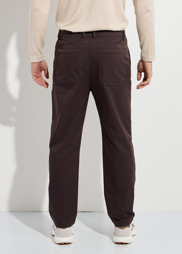 Pantalon de ville en toile stretch Marron