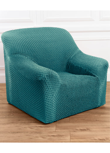 Housse bi-extensible pour fauteuil relax Vert Emeraude