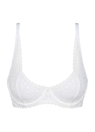 soutien-gorge fleuri armatures, DAILY DENTELLE Blanc
