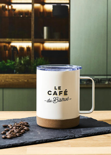 Mug de transport isolant, base liège Beige