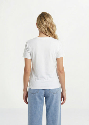T-shirt coton avec message Sotto il Sole Blanc