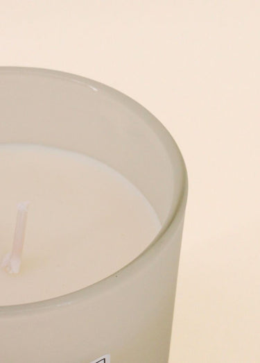 Bougie parfumée pot verre + couvercle Beige