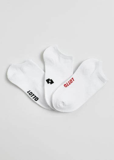 Lot de 3 Socquettes basses logo, foncé Blanc