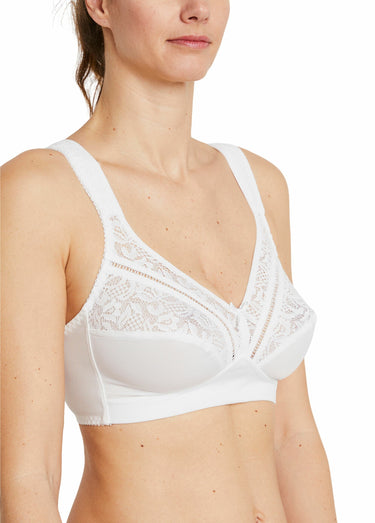 Soutien-gorge sans armatures ajouré Blanc