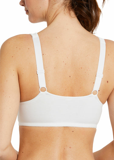 Soutien-gorge sans armatures ouvert devant Blanc