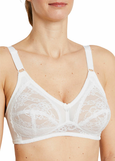 Soutien-gorge sans armatures dentelle Blanc