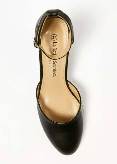 Escarpins bride cheville et talon haut Noir